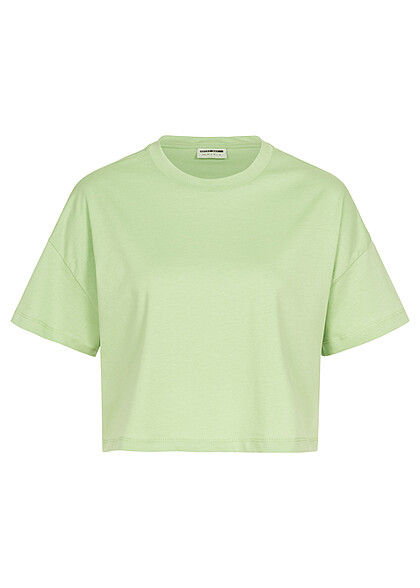 Noisy May Damen NOOS T-Shirt Top Oversized-Look Rundhals quiet grn