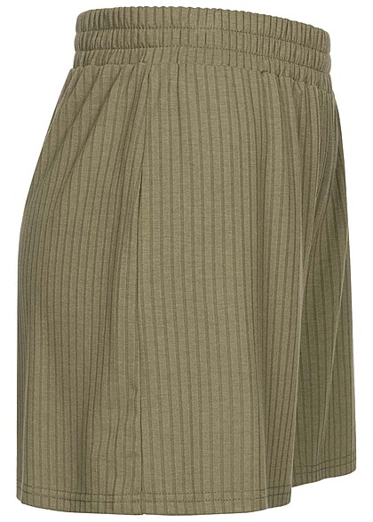 Pieces Dames NOOS Korte broek met elastische tailleband en structuurstof groen