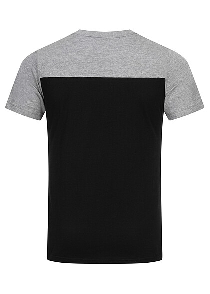 Jack and Jones Heren NOOS Colorblock T-Shirt met Logo Print grijs zwart