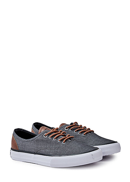 Jack and Jones Heren NOOS Schoen Low Cut Canvas Sneaker navy blazer blauw bruin chambray grijs bruin