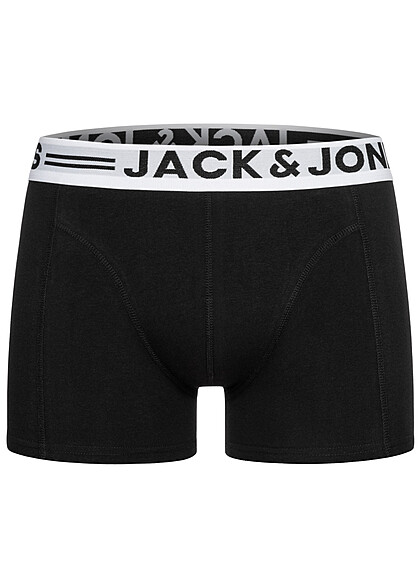 Jack and Jones Heren NOOS 3-Pack Boxershorts met Logo Print licht grijs zwart wit