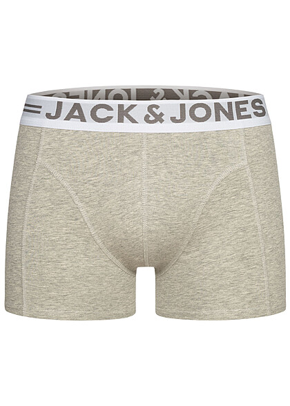 Jack and Jones Heren NOOS 3-Pack Boxershorts met Logo Print licht grijs zwart wit