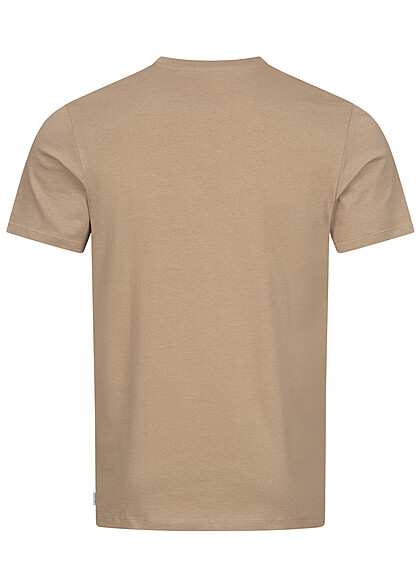 Jack and Jones Heren NOOS Basic T-Shirt met Ronde Hals crockery beige grijs