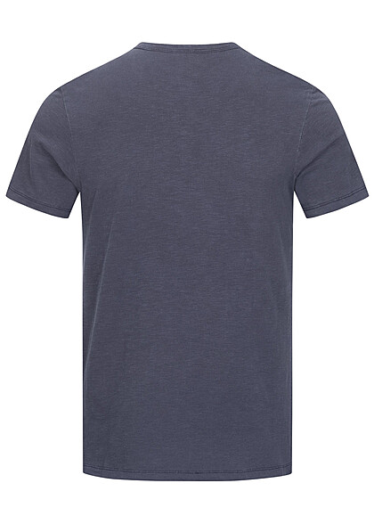 Jack and Jones Heren NOOS T-Shirt met Knopenlijst navy blazer blauw