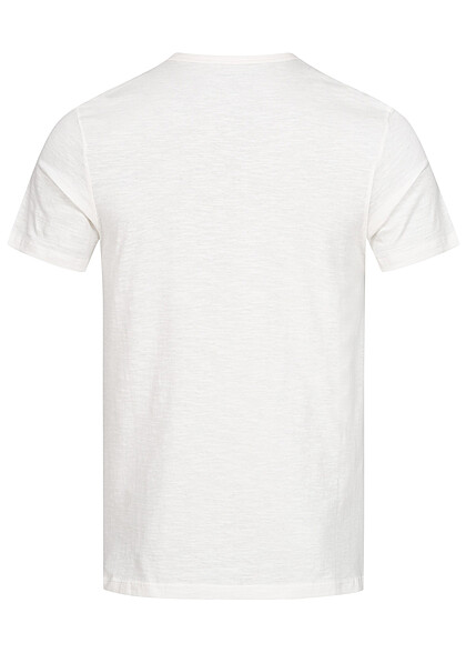 Jack and Jones Heren NOOS T-Shirt met Knopenlijst cloud dancer wit