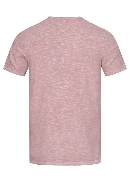 Jack and Jones Heren NOOS T-Shirt met Knopenrij deauville mauve roze lichtroze