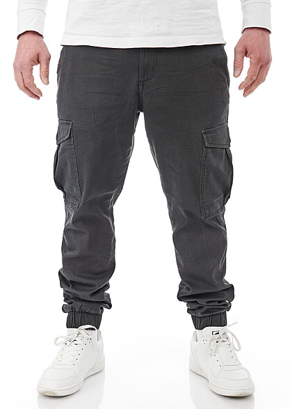 Jack and Jones Heren Slim Fit Cargo Broek met 6 Zakken zwart