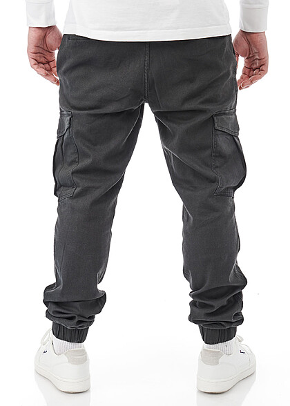 Jack and Jones Heren Slim Fit Cargo Broek met 6 Zakken zwart