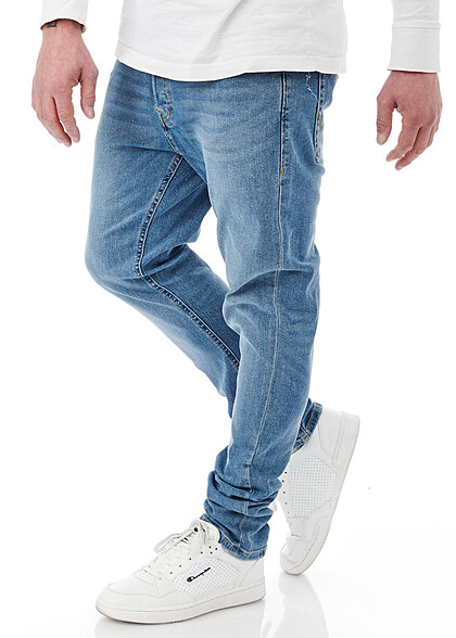 Jack and Jones Heren NOOS Jeans Broek met 5 Zakken washed look lichtblauw - Art.-Nr.: 23030191