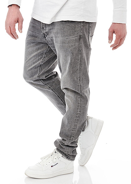 Jack and Jones Heren NOOS Jeans met 5 zakken washed look grijs denim - Art.-Nr.: 23030193