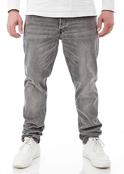 Jack and Jones Heren NOOS Jeans met 5 zakken washed look grijs denim