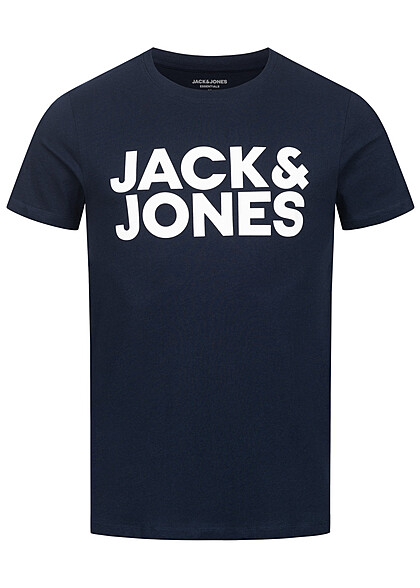 Jack and Jones Heren NOOS 3-Pack T-Shirt met Logoprint 1x zwart 1x navy 1x wit