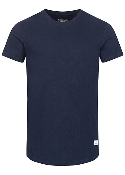 Jack and Jones Heren NOOS 3-Pack Basic T-Shirt Ronde hals 1x wit 1x zwart 1x marineblauw