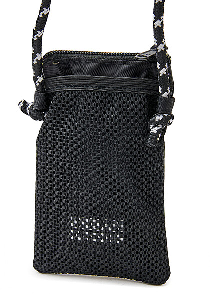 Urban Classics Mesh Fabric Schoudertas met rits zwart