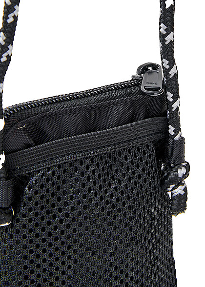 Urban Classics Mesh Fabric Schoudertas met rits zwart