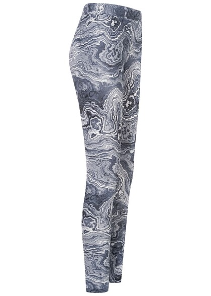 Urban Classics Dames Legging met All Over Oil Print Donkergrijs