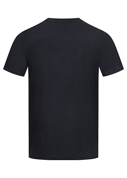 ONLY & SONS Heren NOOS Basic T-Shirt met ronde hals en tropische print donker marineblauw