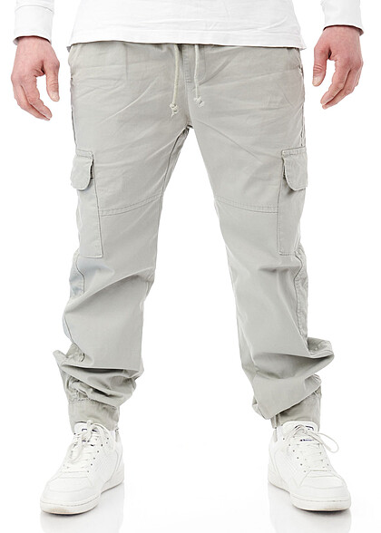 Urban Classics Heren Cargo broek met koord wolf grijs
