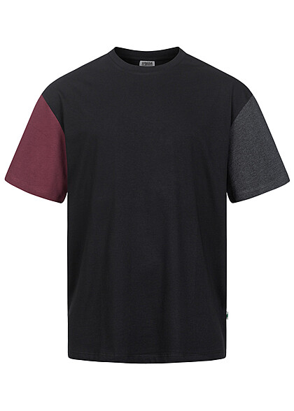 Urban Classics Herren T-Shirt Colorblock Oversized schwarz grau - Art.-Nr.: 23030260