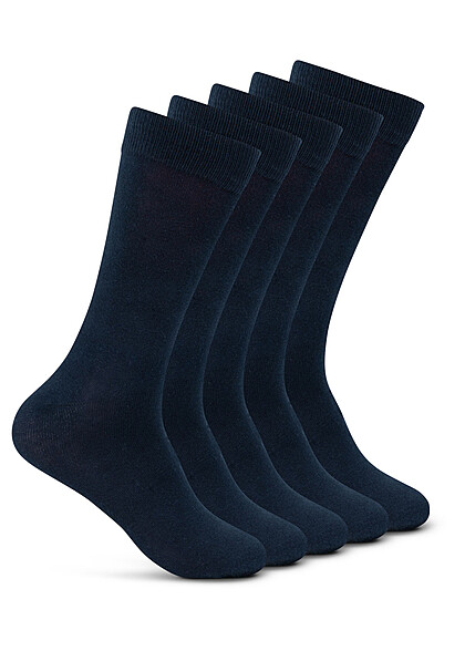 Jack and Jones Heren NOOS 5-Pack Basic Sokken navy blazer blauw - Art.-Nr.: 23030304