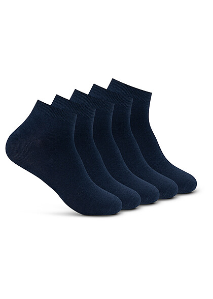 Jack and Jones Heren NOOS 5-Pack Basic Sneaker Sokken navy blazer blauw - Art.-Nr.: 23030307
