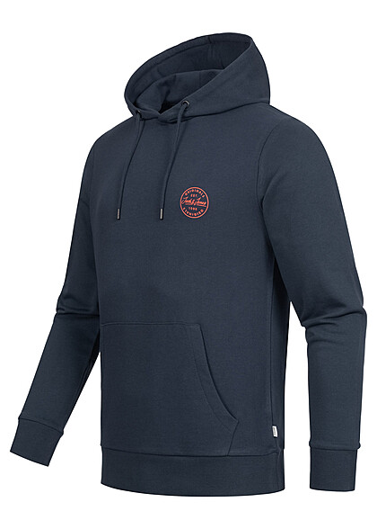 Jack and Jones Heren NOOS Hoodie met kangoeroezak Logo Print navy blazer blauw
