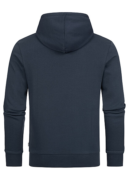 Jack and Jones Heren NOOS Hoodie met kangoeroezak Logo Print navy blazer blauw