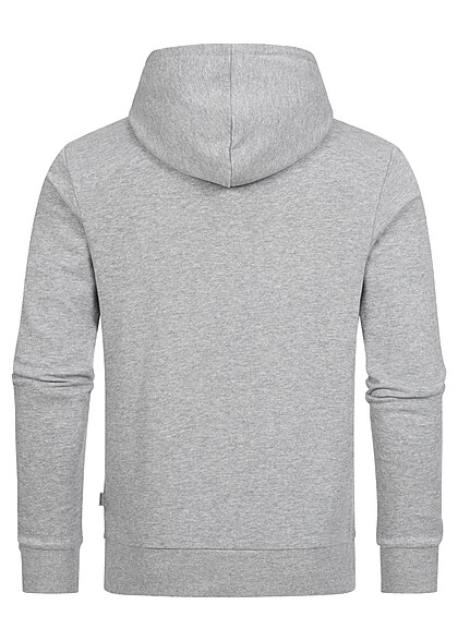 Jack and Jones Heren NOOS Hoodie met kangoeroezak Logo Print licht grijs melange