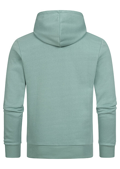 Jack and Jones Heren Hoodie met Capuchon en Logo Print trellis groen