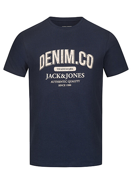 Jack and Jones Heren NOOS T-Shirt met Logo Print navy blauw