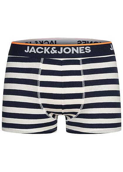 Jack and Jones Heren NOOS 3-Pack Boxershorts multicolor gestreept navy blauw grijs