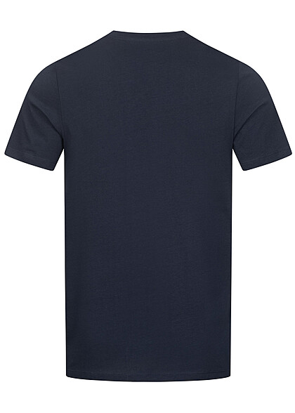 Jack and Jones Heren T-shirt met Logo Print navy blazer blauw wit rood