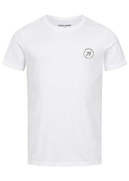 Jack and Jones Heren NOOS 3-Pack T-Shirt met Ronde Hals Logo Print wit zwart navy