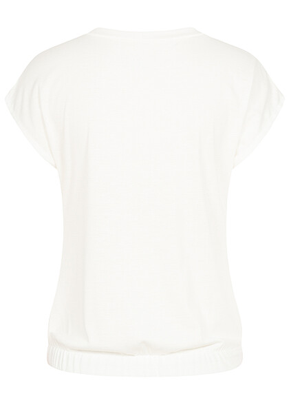 Cloud5ive Dames T-shirt van viscose met portretprint wit