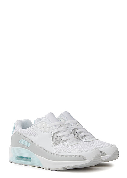 Seventyseven Lifestyle Damen Schuh Kunstleder Sneaker Colorblock weiss grau - Art.-Nr.: 23036791
