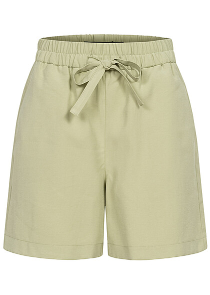 Vero Moda Dames NOOS Korte broek met elastische tailleband en koord reseda groen - Art.-Nr.: 23040010