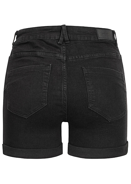 Vero Moda Dames NOOS Jeans Shorts met 5 zakken en Leg Wrap zwart