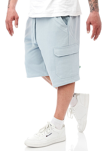 Urban Classics Heren Organic Cargo Sweat Shorts zomer blauw - Art.-Nr.: 23040028