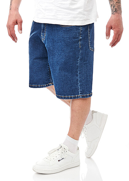 Urban Classics Heren Shorts Relaxed Fit Jeans 4-Pockets mid indigo washed blue - Art.-Nr.: 23040032
