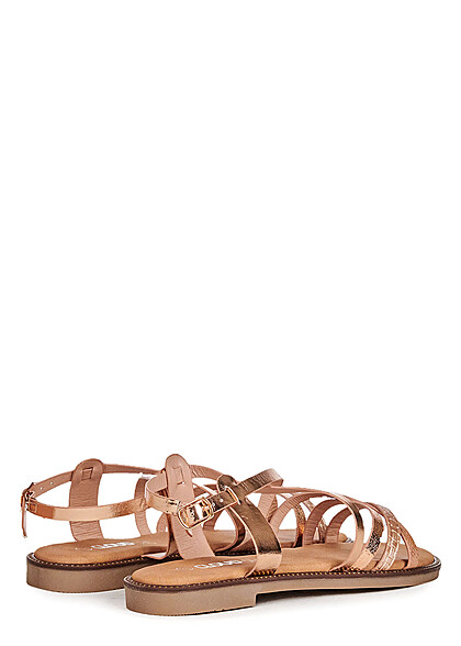 Cloud5ive Dames Schoenen Strap sandalen met studded detail rosgoud