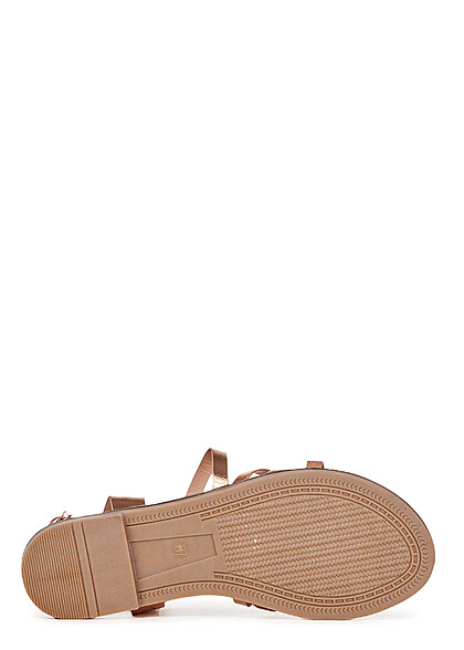 Cloud5ive Dames Schoenen Strap sandalen met studded detail rosgoud