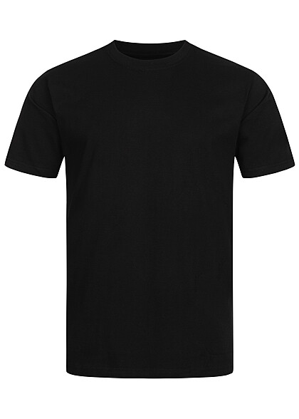 Seventyseven Lifestyle Herren T-Shirt mit LA Back-Print schwarz