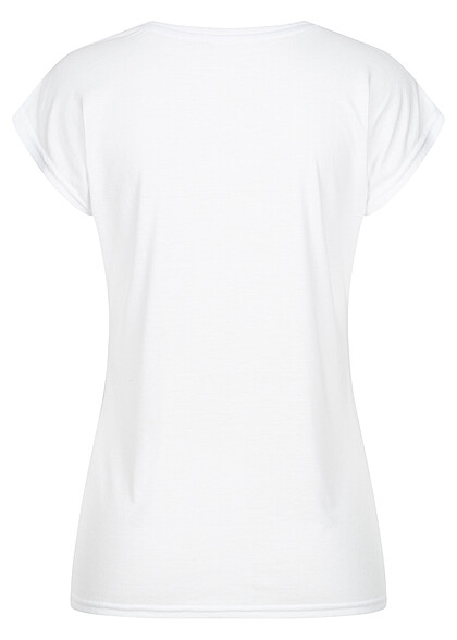 Cloud5ive Dames T-shirt met Forever verenprint wit