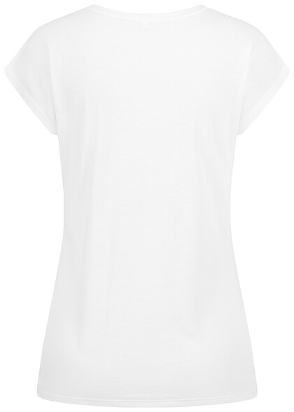 Cloud5ive Dames T-Shirt Geniet van het nu Print wit