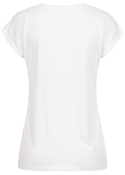 Cloud5ive Dames T-shirt met Leo Print Hart en Snoopy Koper Details wit