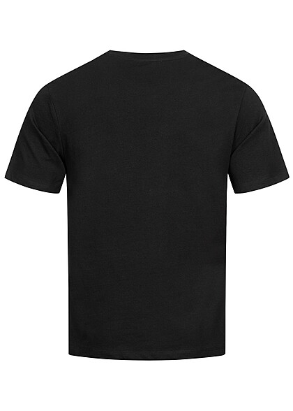 Jack and Jones Herren NOOS T-Shirt mit Rundhals und Print schwarz weiss