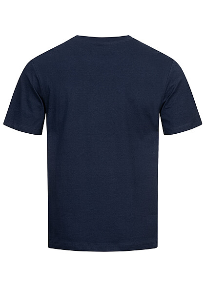 Jack and Jones Herren NOOS T-Shirt mit Rundhals und Print navy blazer blau