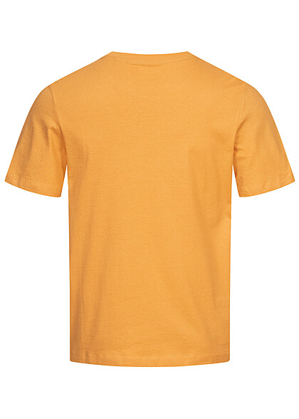 Jack and Jones Herren NOOS T-Shirt mit Rundhals und Print honey gold gelb