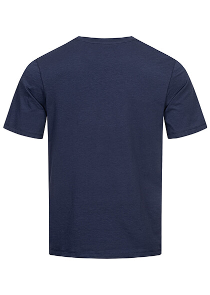 Jack and Jones Herren NOOS T-Shirt mit Rundhals und Print mood indigo dunkel blau