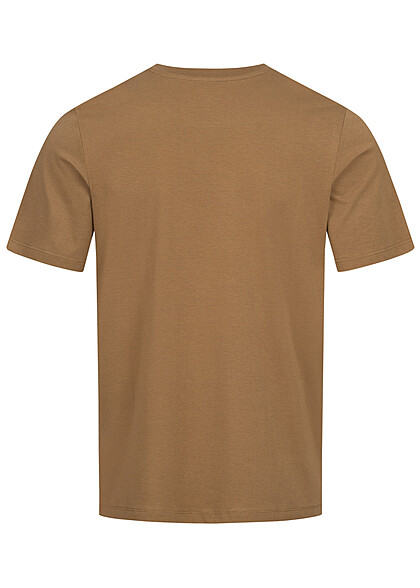 Jack and Jones Herren T-Shirt mit Rundhals und Logo Print otter braun